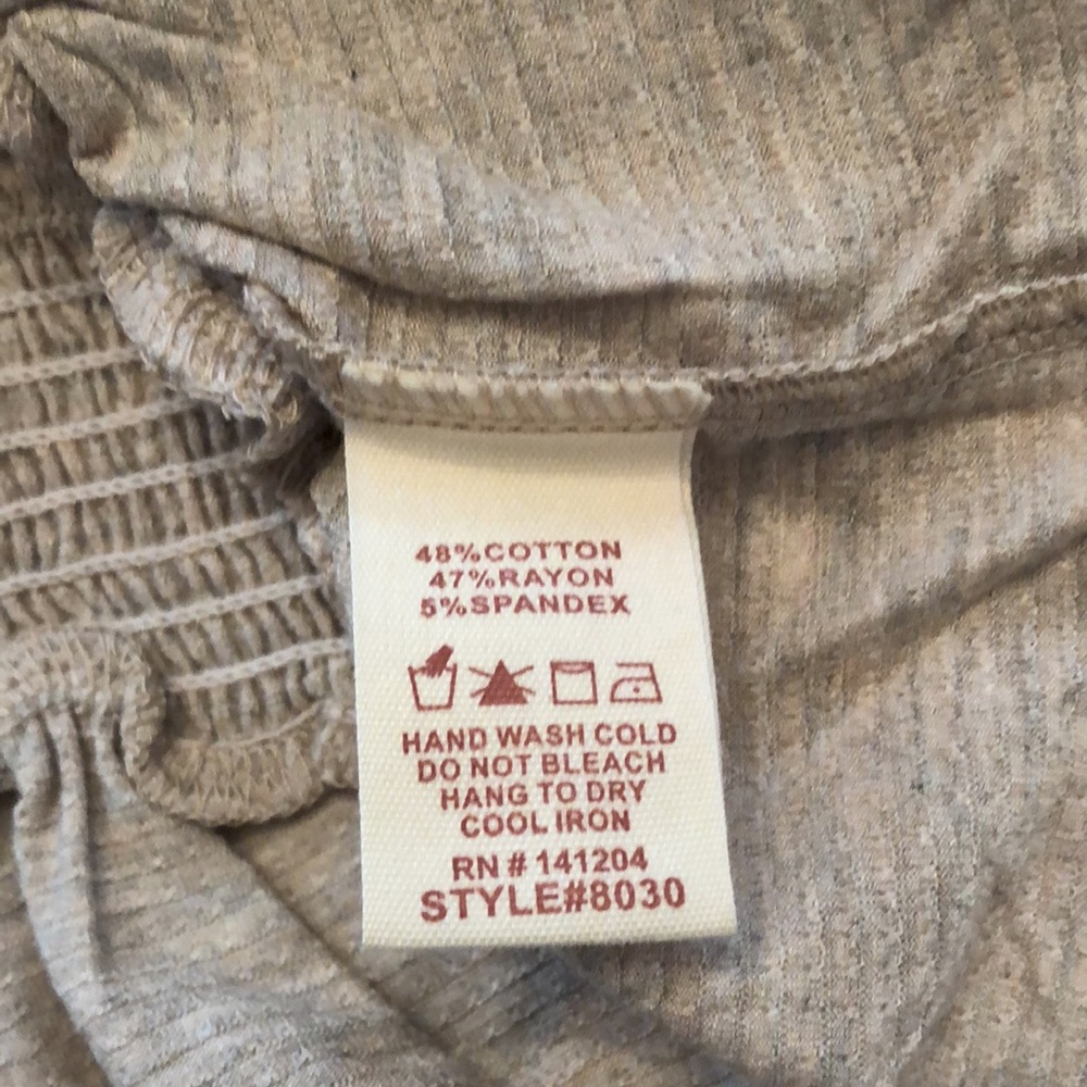 Hem & Thread Kimono Thread Detail Knit Top in Taupe Size Large - Picture 10 of 14